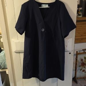 Tuckernuck Navy Blue V-Neck Mini Dress